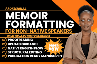 edit and format your memoir or nonfiction book for amazon KDP
