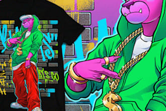 make artwork, custom graphic shirt design for your cloth brand
