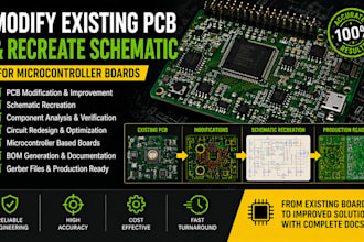 modify existing pcb and recreate schematic for microcontroller boards