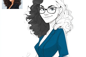 draw funny cartoon caricature vector portrait