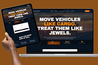 design auto transport website, car shipping, vehicle transport, auto website