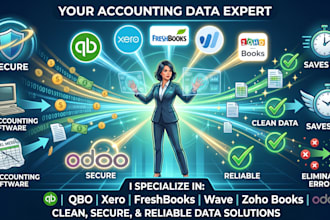 setup data migration integration quickbooks, xero, freshbooks, zoho book