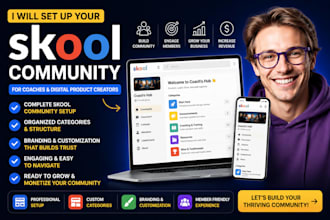 set up your skool community for coaches and digital product creators