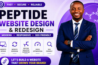 design a peptide woocommerce website and supplement store