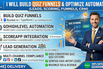 build bucket io and gohighlevel quiz funnel setup, marketing automation expert