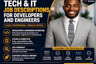 write tech and IT job descriptions for developers and engineers