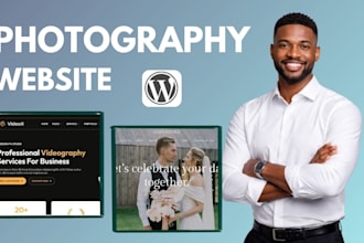 build photography website, wedding website portfolio website with online booking