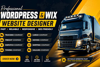 design logistics, trucking, cargo and dispatch website