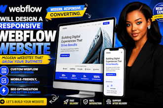 update webflow website, design or redesigning webflow website, websites building
