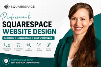 build squarespace website design or redesign squarespace website development