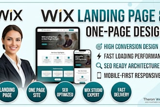 design or develop wix landing page, wix one page or development, wix seo
