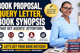 write book proposal, query letter, book synopsis for  literary agents
