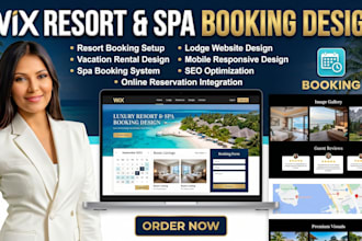 design wix resort spa, booking website, travel, with hotel reservation system