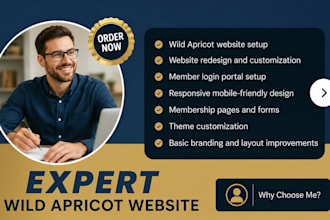 build a wild apricot site with membership login and event setup