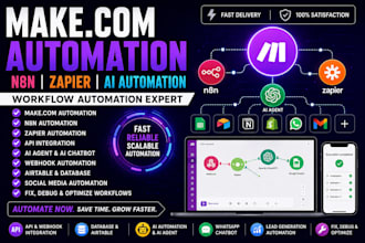 build custom make com automation workflows to automate your business