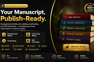 do book editing and formatting, developmental book editor
