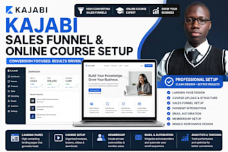 design a conversion focused kajabi website and sales funnel