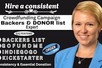 generate backer lists and verified donor for your crowdfunding campaign