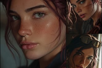 design and illustrate realistic characters