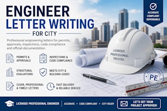 engineer letter writing for city