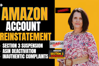 reinstate suspended amazon account for section 3 with plan of action appeal