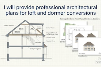 provide professional architectural plans for loft and dormer conversions