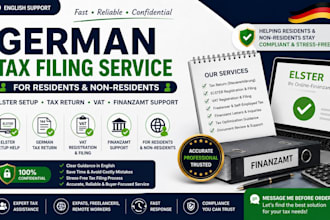 handle german vat filing, elster and book keeping