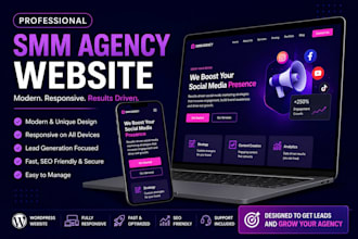 design smm agency website for social media marketing brands