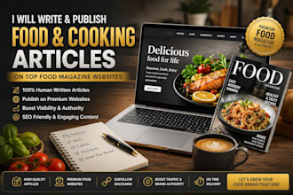 write and publish your article to top food and cooking magazine sites