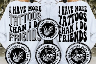 design vintage custom t shirt skeleton tattoo logo