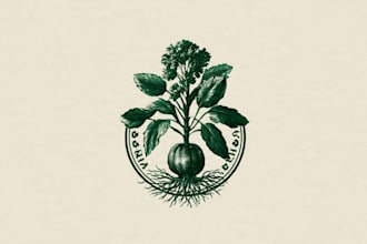 create hand drawn botanical boho logo designs
