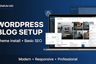 setup wordpress blog with theme installation and basic SEO