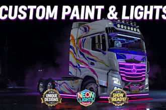 customize ets2 ats trucks with unique paintjobs and light setups
