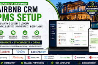 setup airbnb CRM, hostaway, guesty, lodgify, ownerrez, hosppitable