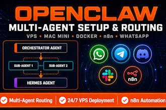 setup openclaw multi agent routing install open claw n8n automation vps mac mini