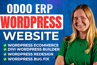do odoo wordpress website, elementor ecommerce store, fix wordpress landing page