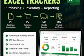 build sap mm purchasing and inventory excel trackers