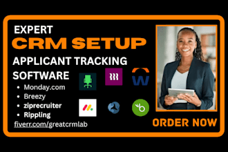 setup crm applicant tracking software breezy clayhr monday rippling ziprecruiter
