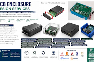 design custom pcb enclosure 3d product case and electronics housing