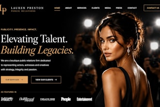 design squarespace publicist website squarespace actor website actress website