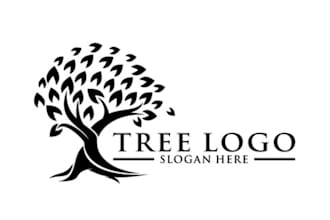 a professional modern tree logo