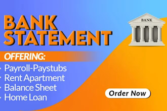 design a professional, easy to read bank statement
