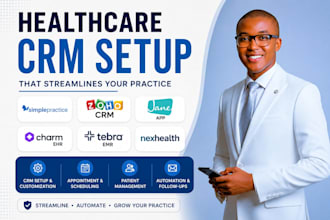 setup healthcare crm on simplepractice, zoho, jane app charm ehr tebra nexhealth