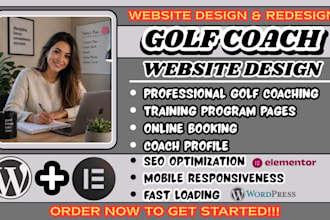 golf lesson website, golf coach website, golf academy website, sports coaching