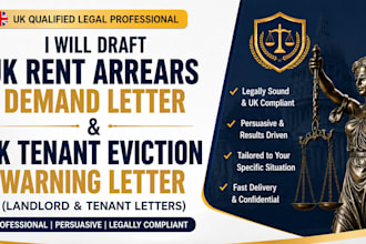 draft UK landlord rent arrears and tenant eviction warning letters