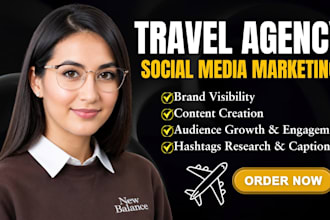 be your travel and tourism social media marketing manager and content creator