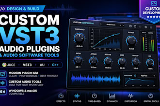 design and build custom vst plugins and audio software tools