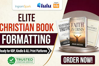format poetry and christian with book formatting and KDP ebook