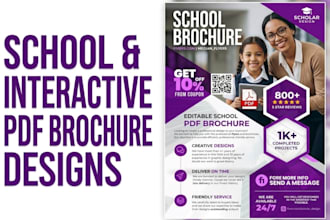 editable school brochure note brochure interactive PDF for kid brochure design