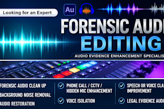 do clean cctv audio forensic audio editing audio restoration audio enhancement